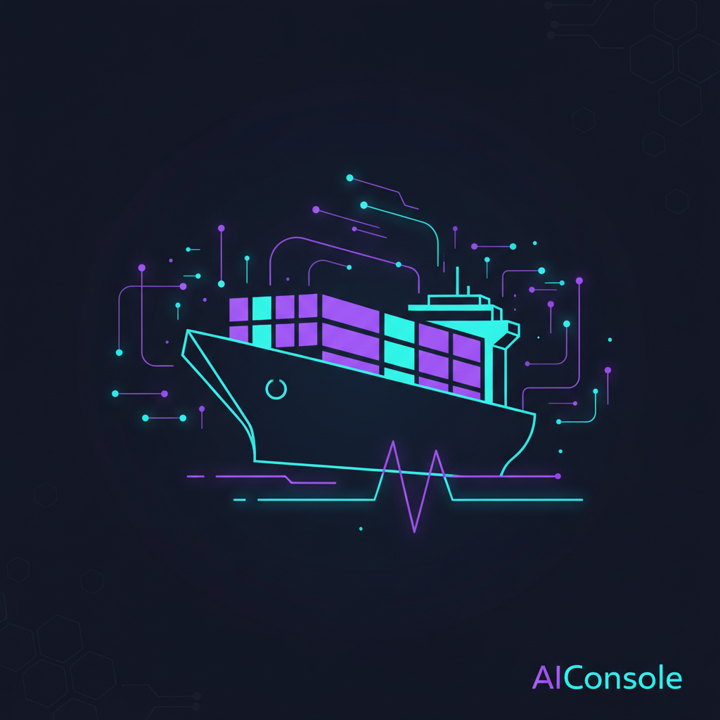Maritime shipping contract analysis with cargo ships and digital contract overlay